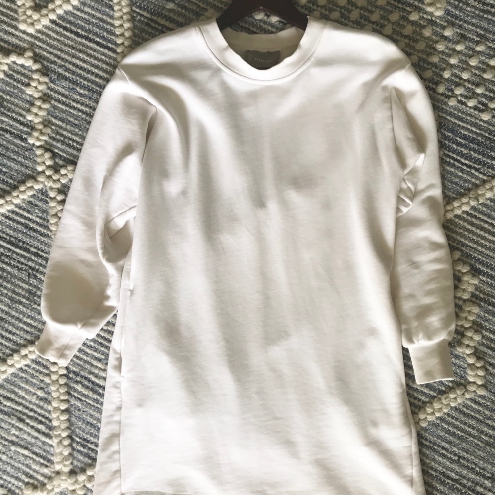 Everlane Ivory Sweatshirt Dress